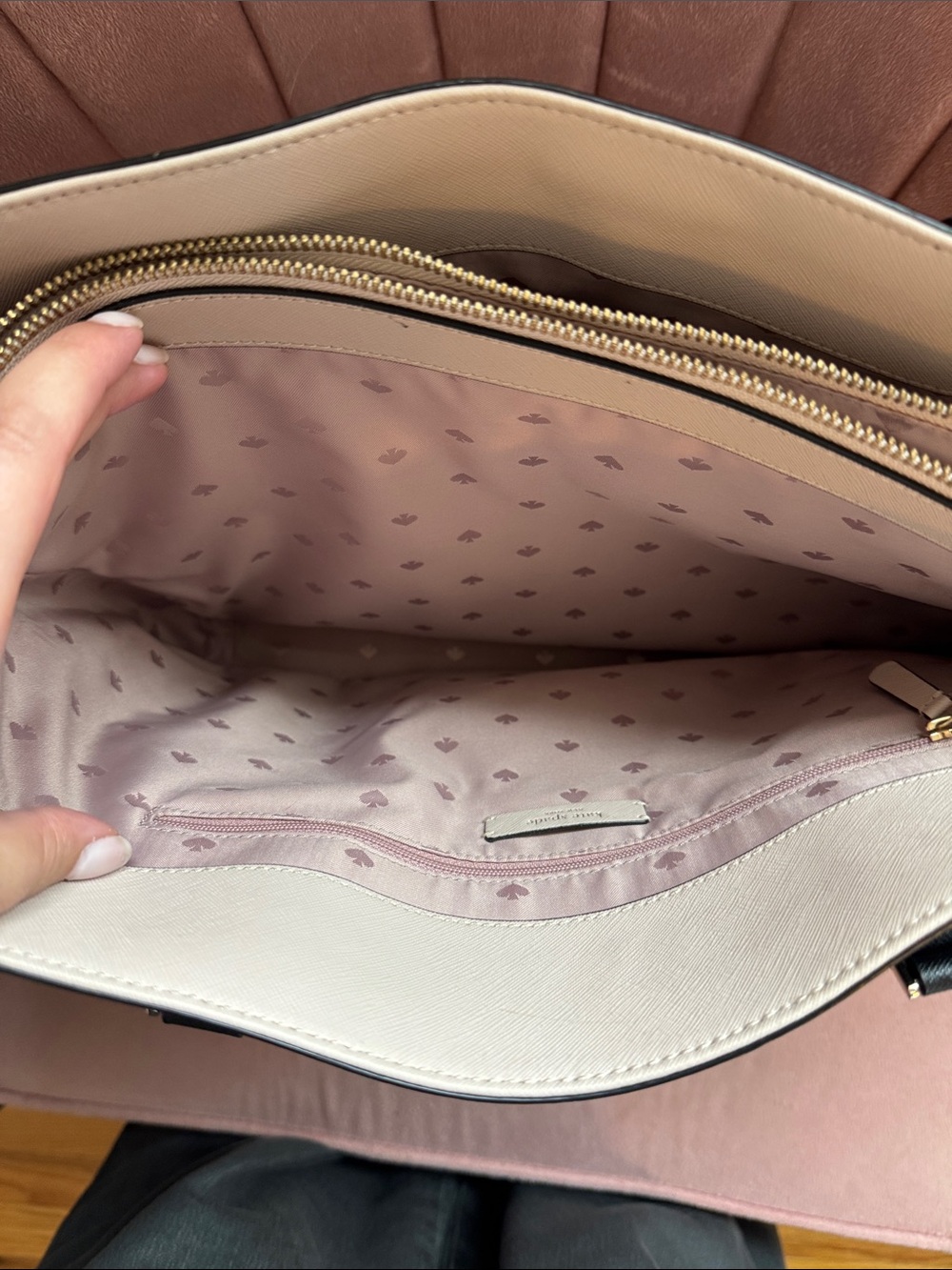 kate spade Two-Tone Black and White Tote - Picture 3 of 5